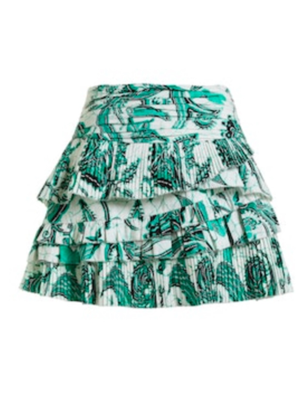 Love the label Paisley Mini Skirt in Teal and White